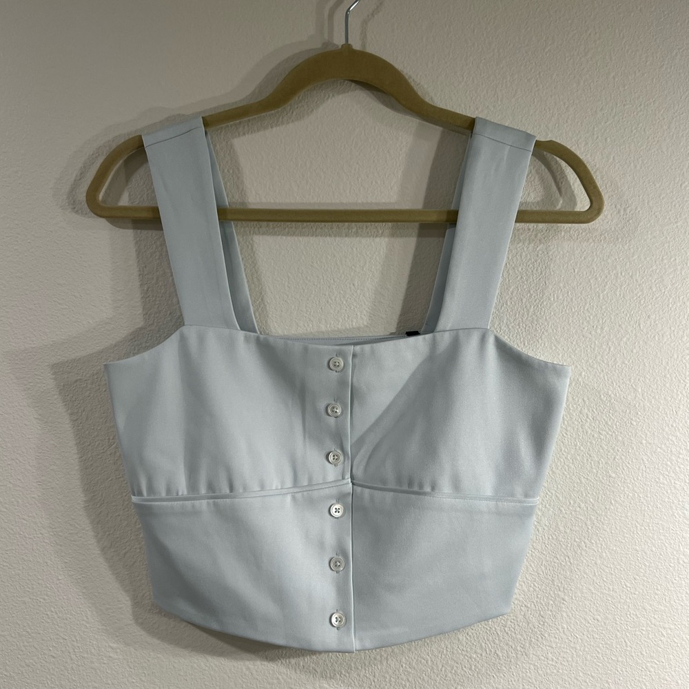 The Kooples Square-neck crop top